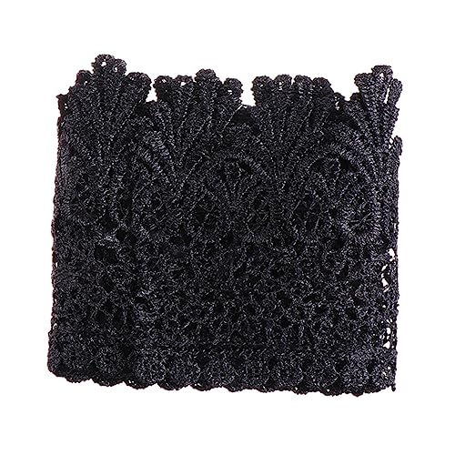 Angoily 2 Stck. Schwarzes Spitzenband Breiter Spitzenbesatz Polyester Nähzubehör für Diy Mode Hochzeitsdekoration und Kreative Bastelprojekte von Angoily