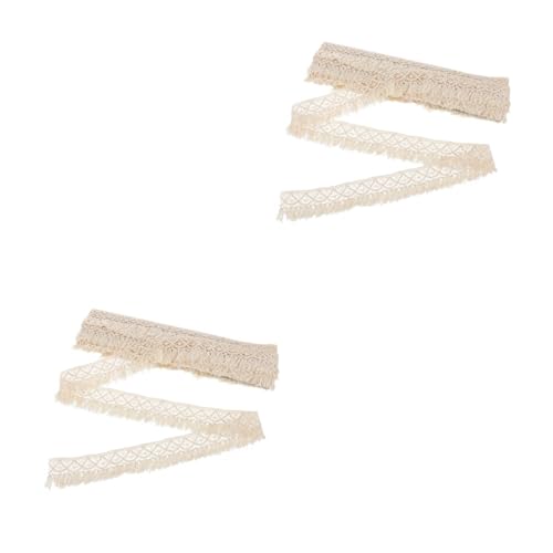Angoily 2 Stück Accessoires Mit Quastenspitze Dehnbare Spitze Grenze Besticktes Spitzenband Für Spitze Zum Basteln Blumen Schnürsenkel Spitzendekoration Kleidung Beige Baumwollfaden Angoily 2 Stück Accessoires Mit Quastenspitze Dehnbare Spitze Grenze Besticktes Spitzenband Für Spitze Zum Basteln Blumen Schnürsenkel Spitzendekoration Kleidung Beige Baumwollfaden von Angoily