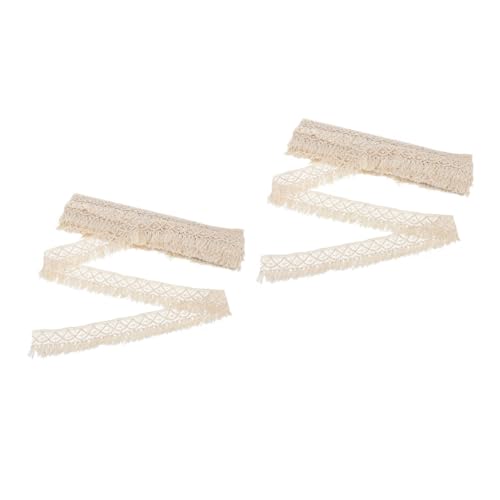 Angoily 2 Stück Accessoires mit Quastenspitze Dekoration Hochzeit bestickt Spitze zum Basteln gesäumt Quaste Spitze Bandrand dekorative Grenze gehäkeltes Spitzenband Baumwollfaden Beige Angoily 2 Stück Accessoires mit Quastenspitze Dekoration Hochzeit bestickt Spitze zum Basteln gesäumt Quaste Spitze Bandrand dekorative Grenze gehäkeltes Spitzenband Baumwollfaden Beige von Angoily