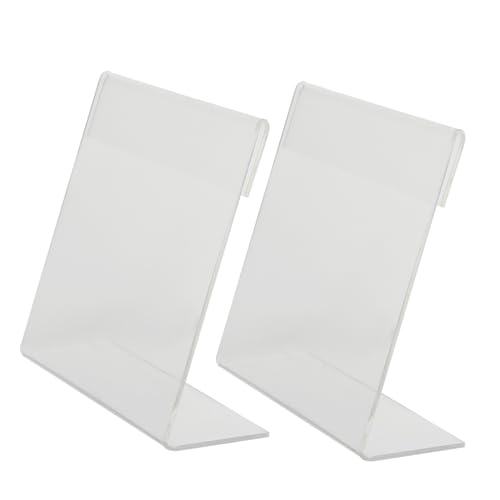 Angoily 2 Stück Acryl Preisschildhalter Querformat Transparenter Displayständer für Supermarkt Etiketten Tischaufsteller Leicht und Wiederverwendbar Angoily 2 Stück Acryl Preisschildhalter Querformat Transparenter Displayständer für Supermarkt Etiketten Tischaufsteller Leicht und Wiederverwendbar von Angoily