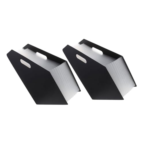 Angoily 2 Stück Aufbewahrungsregal für Aktenordner Datei-Organizer-Ordner Akkordeon Organisator für wichtige Dokumente Lagerung Desktop-Datei-Organizer Aktenhalter aus Papier Plastik Black Angoily 2 Stück Aufbewahrungsregal für Aktenordner Datei-Organizer-Ordner Akkordeon Organisator für wichtige Dokumente Lagerung Desktop-Datei-Organizer Aktenhalter aus Papier Plastik Black von Angoily