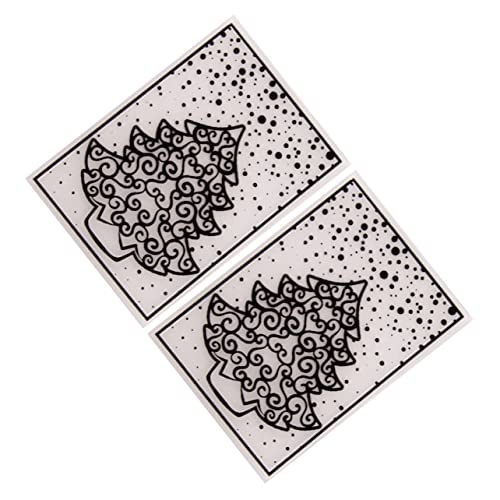 Angoily 2 Stück Baumdesign Diy Schablonen Kunststoff Prägestempel für Papierdekoration zum Scrapbooking und Albumgestalten Robust und Langlebig von Angoily