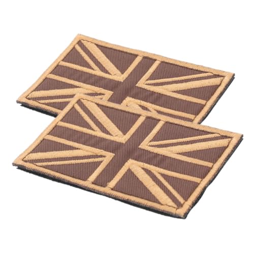 Angoily 2 Stück British Flag Aufnäher mit Besticktem Union Jack Abnehmbar durch Klettband Langlebig und Farbintensiv für Jacken Rucksäcke Hüte und Kleidung Authentischer Britischer Stil von Angoily