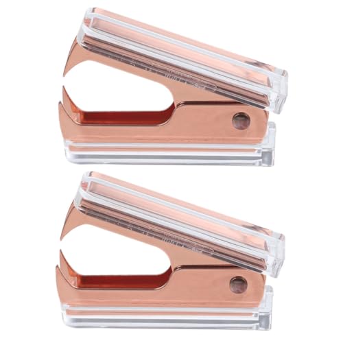 Angoily 2 Stück Büro Heftklammerentferner Marmoroptik Roségold Eleganter Transparenter Entklammerer Kompakt Leicht zu Bedienen für Schule Büro und Zuhause Platzsparend und Tragbar von Angoily