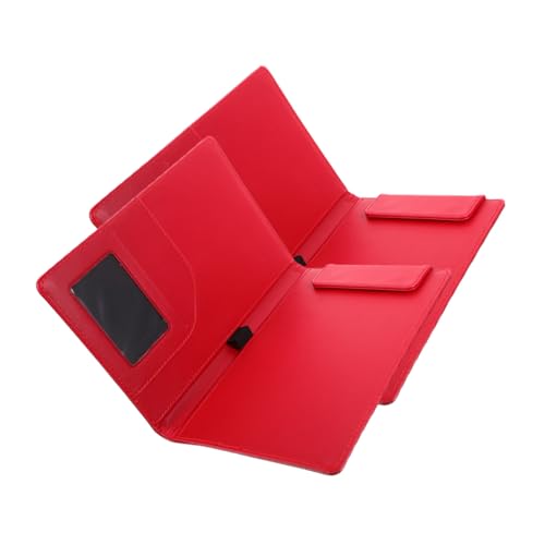 Angoily 2 Stück Büroklammer Menü-Klemmbrett Dateiordner-Zwischenablage dokumentieren klemmmarkise Notizblock Menü Rechnung Zwischenablage Magnetische Foto -Zwischenablage PU-Leder rot von Angoily
