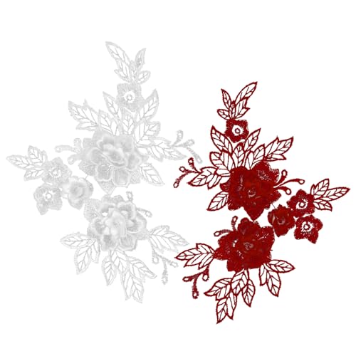 Angoily 2 Stück Bunte Blumen Spitzenapplikationen zum Aufnähen Bestickte Diy Stoffblumen Patches für Kleidung Schals Mützen Langlebige Verzierung Farbenfrohe Ornamente Angoily 2 Stück Bunte Blumen Spitzenapplikationen zum Aufnähen Bestickte Diy Stoffblumen Patches für Kleidung Schals Mützen Langlebige Verzierung Farbenfrohe Ornamente von Angoily