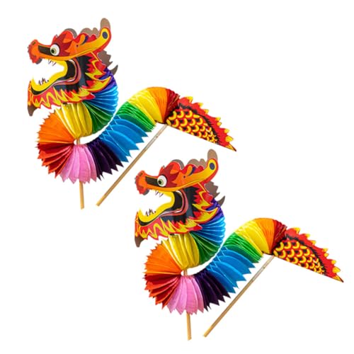 Angoily 2 Stück Chinesischer Neujahr Papierdrache Leichte Handliche Dekoration Detailreich Gestaltet Partydeko für Frühlingsfest und Traditionelle Feierlichkeiten Angoily 2 Stück Chinesischer Neujahr Papierdrache Leichte Handliche Dekoration Detailreich Gestaltet Partydeko für Frühlingsfest und Traditionelle Feierlichkeiten von Angoily