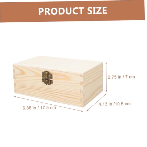 Angoily 2 Stück DIY Holzschatullen zum Bemalen Handgefertigte Aufbewahrungsboxen aus Naturbelassenem Holz Multifunktionale Organizer für Schmuck und Bastelmaterial Kompakt und Vielseitig von Angoily