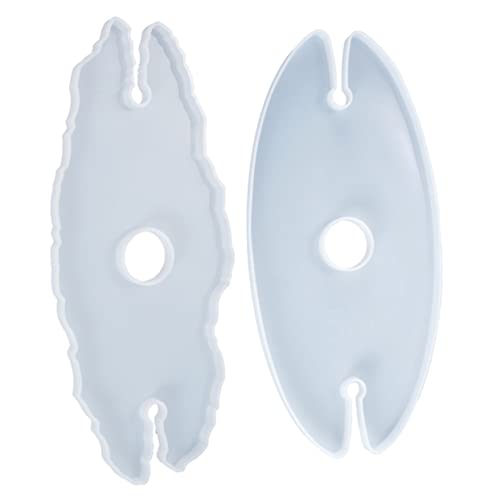 Angoily 2 Stück DIY Silikonform für Weinglas Halter und Untersetzer Kristallharz Gießform für Dekoration Kompatibel mit Epoxidharz und Langlebig von Angoily
