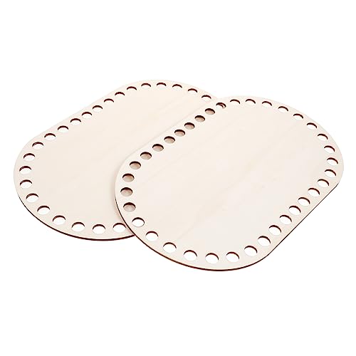 Angoily 2 Stück DIY Tasche Holzsockel für Stricken gestrickt häkeln Weberei Brieftasche geldbörse DIY-Korbflechtboden Webkorb untere Basis Handtaschenböden tasche DIY zubehör Korb unten von Angoily
