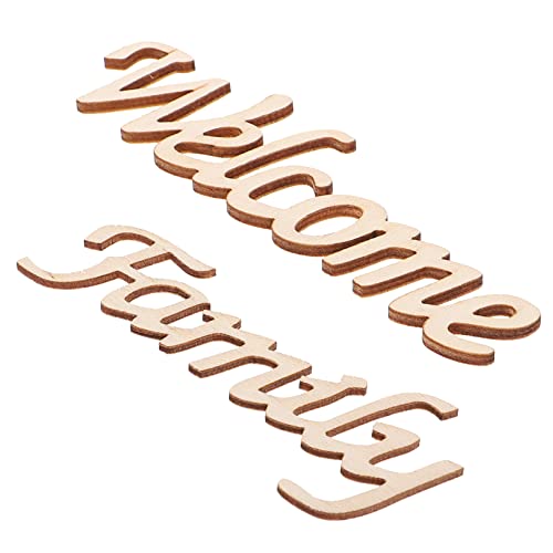 Angoily 2 Stück Diy Holzbuchstaben Deko Set Teilig und Familien Schild Multifunktionale Wandverzierung für Zuhause Büro und Veranstaltungen von Angoily