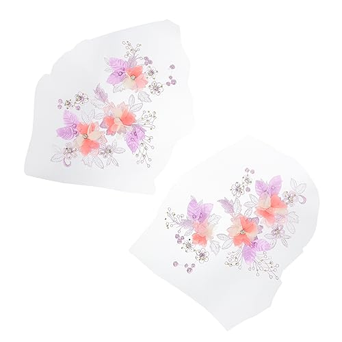 Angoily 2 Stück Diy Kleidung Aufnäher Blüten Stickerei Applikationen für Hochzeitskleider und Dekoration Designs und Reparaturen Angoily 2 Stück Diy Kleidung Aufnäher Blüten Stickerei Applikationen für Hochzeitskleider und Dekoration Designs und Reparaturen von Angoily