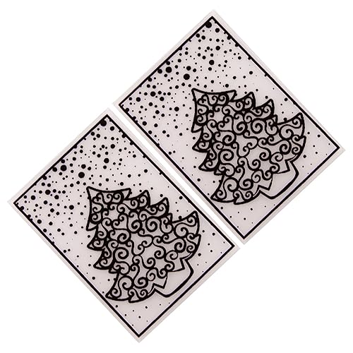 Angoily 2 Stück Diy Kunststoff Prägeformen mit Baumdesign Stanzschablonen für Kreativprojekte Geeignet für Scrapbooking und Albumgestaltung Robust und Leicht zu Verwenden von Angoily