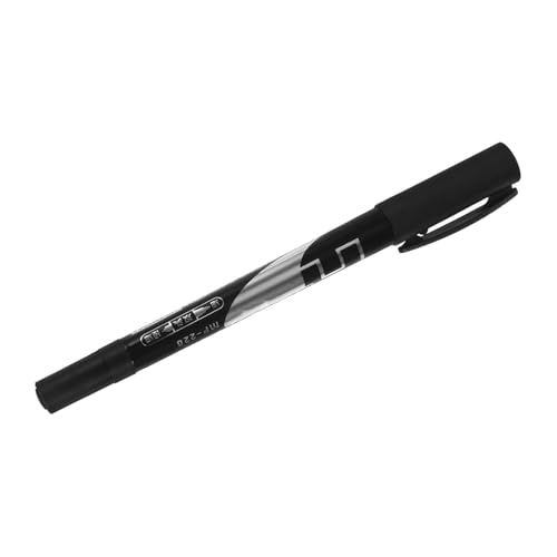 Angoily 2 Stück Doppel Endiger Marker mit Schwarzer und Clip für Glatte Oberflächen Schnelltrocknend und Nachfüllbar für Büro und Kunst von Angoily