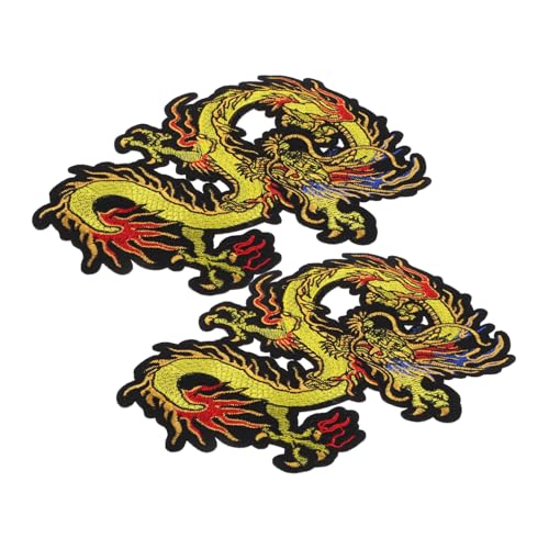 Angoily 2 Stück Drachen Bügel Patches für Kleidung Stickereien zum Aufnähen Dekorative Stoffaufnäher für Kleidung Taschen und Accessoires für DIY Projekte Angoily 2 Stück Drachen Bügel Patches für Kleidung Stickereien zum Aufnähen Dekorative Stoffaufnäher für Kleidung Taschen und Accessoires für DIY Projekte von Angoily
