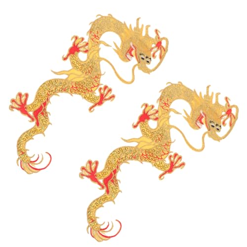 Angoily 2 Stück Dragon Patches zum Aufbügeln Chinesische Stickerei Aufnäher für Kleidung Taschen und Jeans Diy für Handwerk und Reparaturen und Praktisch Angoily 2 Stück Dragon Patches zum Aufbügeln Chinesische Stickerei Aufnäher für Kleidung Taschen und Jeans Diy für Handwerk und Reparaturen und Praktisch von Angoily