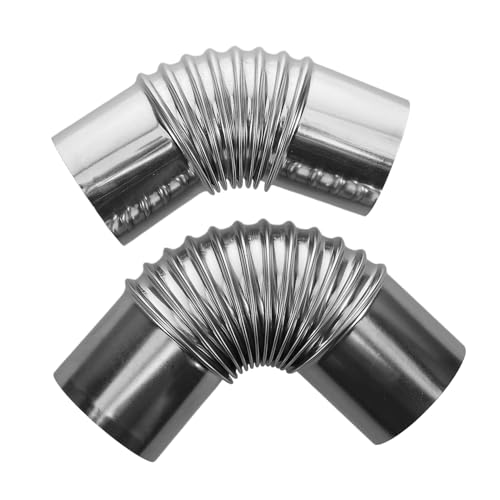 Angoily 2 Stück Edelstahl Kaminrohr Bogen Hitzebeständig Platzsparend für Outdoor Camping Holzofen Rauchrohr Langlebiges Ofenrohr Zubehör für Flexible Montage Angoily 2 Stück Edelstahl Kaminrohr Bogen Hitzebeständig Platzsparend für Outdoor Camping Holzofen Rauchrohr Langlebiges Ofenrohr Zubehör für Flexible Montage von Angoily