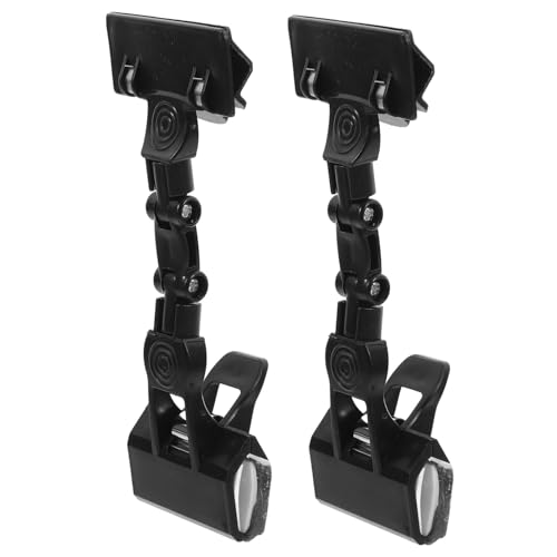 Angoily 2 Stück Einstellbare Ordner Cliphalter Leinwandklemme Doppelkopfklemme Skizzenblock-Klemmen Kopierhalterclip Kunstbedarf Zeichnungsclip kopieren Eisen Black von Angoily