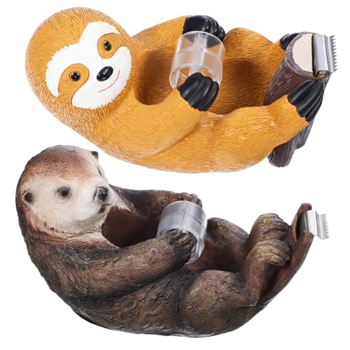 Angoily 2 Stück Faultier Otter Klebebandhalter Für Den Innenbereich Niedlicher Klebebandspender Bezaubernde Schreibtische Cartoon Klebebandrollenspender Home Office Zubehör Klebeband von Angoily