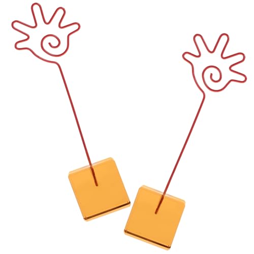 Angoily 2 Stück Fotoordner Dekorationen Tischnummernhalter Fotohalter Für Tische Happy Pins Tabletts Für Tischnummern Hochzeitsgeschenke Bildhalter Clip Ständer Legierung von Angoily