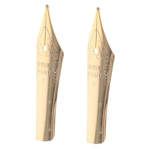 Angoily 2 Stück Füllfederhalterfeder Zubehör Für Füllfederhalter Kalligraphie-stiftspitzen Golden Metall Angoily 2 Stück Füllfederhalterfeder Zubehör Für Füllfederhalter Kalligraphie-stiftspitzen Golden Metall von Angoily