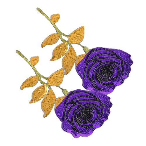 Angoily 2 Stück Gestickter Stoffstempel Form Rosa Bestickt Verschönerung Dekorationen Schmelzbar Gestickter Aufnäher Mit Blumen Name Kleidung Blumen- Rose Diy-patches An Pailletten Violett Angoily 2 Stück Gestickter Stoffstempel Form Rosa Bestickt Verschönerung Dekorationen Schmelzbar Gestickter Aufnäher Mit Blumen Name Kleidung Blumen- Rose Diy-patches An Pailletten Violett von Angoily