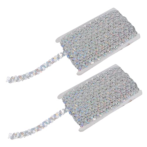 Angoily 2 Stück Glitzernde Paillettenborte DIY Spitzenborte für Kleidungs und Kostümdekoration Hautfreundliches Langlebig und Vielseitig Einsetzbar Angoily 2 Stück Glitzernde Paillettenborte DIY Spitzenborte für Kleidungs und Kostümdekoration Hautfreundliches Langlebig und Vielseitig Einsetzbar von Angoily