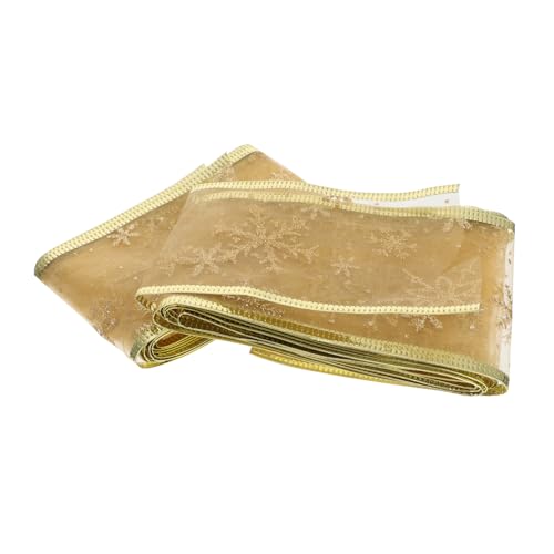 Angoily 2 Stück Goldene Weihnachts Geschenkband mit Schneeflocken Glitzerndes Dekoband für Geschenkverpackung Kranz und Partydekoration Einfach Zuschneidbar Festliche Weihnachtsdeko Angoily 2 Stück Goldene Weihnachts Geschenkband mit Schneeflocken Glitzerndes Dekoband für Geschenkverpackung Kranz und Partydekoration Einfach Zuschneidbar Festliche Weihnachtsdeko von Angoily