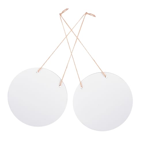 Angoily 2 Stück Hängende Dekoration Aus Holzbrettern Leer Hochzeit Zeichen Benutzerdefiniertes Zeichen Diy Basteldekorationen Etikett Wohnkultur Sublimationsblankplakette Dekorativ Weiß von Angoily