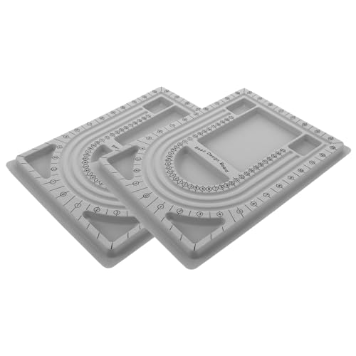 Angoily 2 Stück Halsketten Designplatte Schmuckherstellungstablett Halskettenbrett Schmuck Organizer Perlenbrett Halskettenperlentablett Perlen Große Schmuckherstellungszubehöre von Angoily