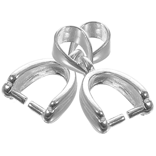 Angoily 2 Stück Karabinerhaken Schmuckanhängerverschlüsse hängender Stecker Halskette Anhänger Verschluss Halsketten-Anhänger-Verschlüsse Anhängerkupplungen aus Metall 925 Silber Silver von Angoily