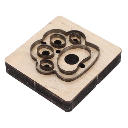 Angoily 2 Stück Katzenpfotenform lederband Holz Beige Angoily 2 Stück Katzenpfotenform lederband Holz Beige von Angoily