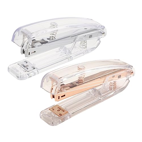 Angoily 2 Stück Klammer bürodeko office desk accessories büro accessoires manuellsen buch office zubehör bürobedarf office supplies tackern Hefter Buchheime Bürowefter Aluminiumlegierung von Angoily