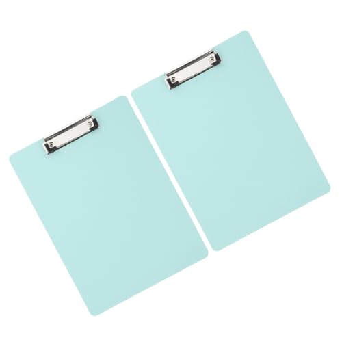 Angoily 2 Stück Klemmbrett Mappe in Pastellgrün Multifunktionales Schreibbrett mit Stabilem Clip Portabel für Büro Schule und Konferenzen Langlebiges Organizer Board für Dokumente und von Angoily