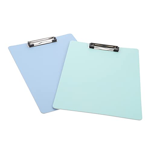 Angoily 2 Stück Klemmbrett Tragbare Schreibunterlagen für Schüler Farbige Clipboards Grün und Blau für Schule Büro und Zeichnungen Langlebig und Vielseitig Einsetzbar von Angoily