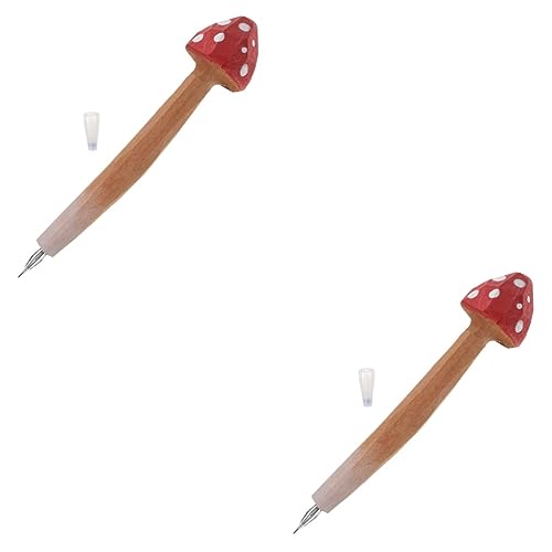 Angoily 2 Stück Kreative Holz Kugelschreiber im Pilzdesign Schreibwaren für Schule Büro und für Freunde Studenten und Lehrer Angoily 2 Stück Kreative Holz Kugelschreiber im Pilzdesign Schreibwaren für Schule Büro und für Freunde Studenten und Lehrer von Angoily