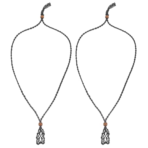 Angoily 2 Stück Kristall Halskette Steinkäfig-Halskette Halskette mit Kristallsteinhalter leerer Halskettenhalter DIY -Halskette Halskette Steinhalter Baumwollfaden Black Angoily 2 Stück Kristall Halskette Steinkäfig-Halskette Halskette mit Kristallsteinhalter leerer Halskettenhalter DIY -Halskette Halskette Steinhalter Baumwollfaden Black von Angoily