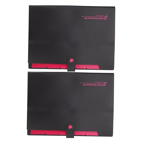Angoily 2 Stück Mehrschichtige Dokumententaschen Tragbare Fächermappen aus Dokumenten Organizer für Büro Schule und Zuhause Große Kapazität Wasserfest Schwarz Rosa Angoily 2 Stück Mehrschichtige Dokumententaschen Tragbare Fächermappen aus Dokumenten Organizer für Büro Schule und Zuhause Große Kapazität Wasserfest Schwarz Rosa von Angoily