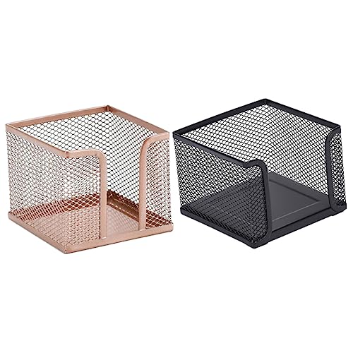 Angoily 2 Stück Memohalter aus Stabilem Mesh Moderner Notizblock und Büroklammerhalter für Schreibtisch Praktischer Organizer für Büro und Zuhause Einfache Übersicht und Ordentliche von Angoily