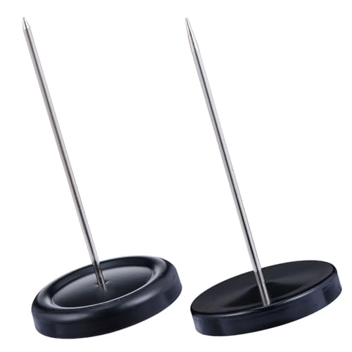 Angoily 2 Stück Metall Memo Halter Quittungshalter mit Stabilem Fuß für Büro Restaurant und Hotel Papierspießer für Notizen und Belege Rutsch und Korrosionsbeständig Angoily 2 Stück Metall Memo Halter Quittungshalter mit Stabilem Fuß für Büro Restaurant und Hotel Papierspießer für Notizen und Belege Rutsch und Korrosionsbeständig von Angoily