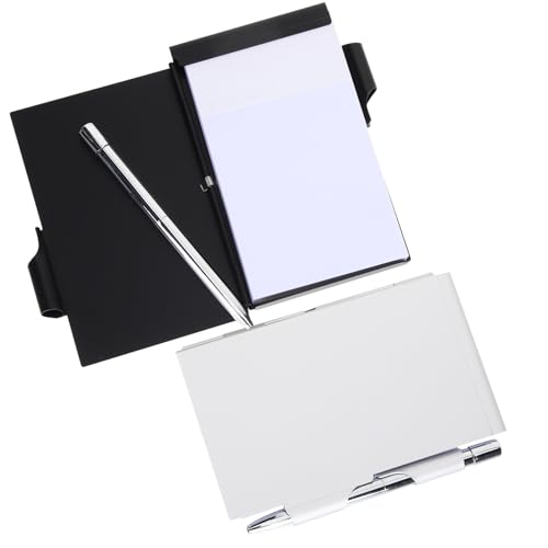 Angoily 2 Stück Metall Notizbücher Nachfüllbar mit Stift Kompakte Memo Bücher für Unterwegs aus Robustem Metall und Hochwertigem für Büro und Freizeit Angoily 2 Stück Metall Notizbücher Nachfüllbar mit Stift Kompakte Memo Bücher für Unterwegs aus Robustem Metall und Hochwertigem für Büro und Freizeit von Angoily