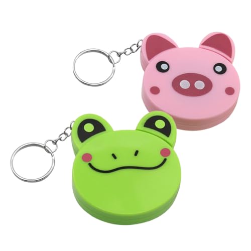 Angoily 2 Stück Mini Einziehbares Maßband für Niedlichen Tiermotiven Tragbarer Schlüsselanhänger Flexibles Nähzubehör Handlich und Kompakt zur Körper und Schwein Frosch Vermessung Angoily 2 Stück Mini Einziehbares Maßband für Niedlichen Tiermotiven Tragbarer Schlüsselanhänger Flexibles Nähzubehör Handlich und Kompakt zur Körper und Schwein Frosch Vermessung von Angoily