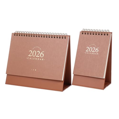 Angoily 2 Stück Mini-tischkalender: 2026 Stehender Desktop-flip-monats-flip-tischkalender-planer-staffelei Ästhetischer Desktop-planer Büro von Angoily