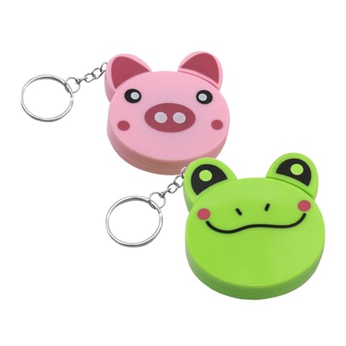 Angoily 2 Stück Miniatur maßband für Süßem Tierdesign Flexiblem Einziehbarem Nähmaßband Praktischer Schlüsselanhänger Schwein Frosch Spielerisches Lernwerkzeug für Jungen und Mädchen Angoily 2 Stück Miniatur maßband für Süßem Tierdesign Flexiblem Einziehbarem Nähmaßband Praktischer Schlüsselanhänger Schwein Frosch Spielerisches Lernwerkzeug für Jungen und Mädchen von Angoily