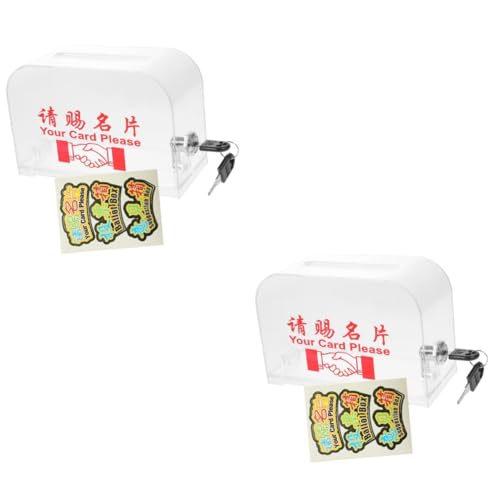 Angoily 2 Stück Multi Funktions Visitenkartenbox mit Schloss Großer Kapazität Transparent für Büro und Reisen für Ordentliche Aufbewahrung von Karten aus Flexiblem und Strapazierfähigem Angoily 2 Stück Multi Funktions Visitenkartenbox mit Schloss Großer Kapazität Transparent für Büro und Reisen für Ordentliche Aufbewahrung von Karten aus Flexiblem und Strapazierfähigem von Angoily