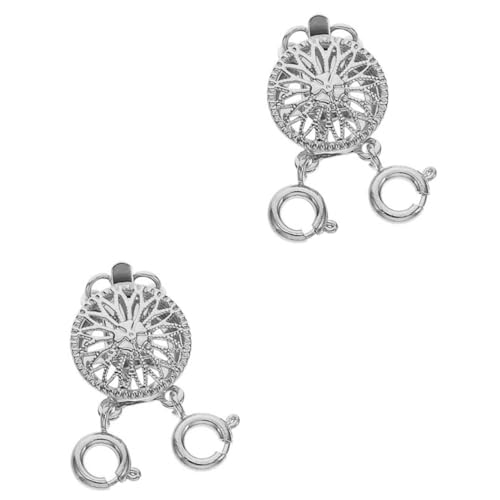 Angoily 2 Stück Multi Necklace Layering Clasp Silber Schmuckverschluss Verhindert Verheddern Vielseitiger Schmuckverbinder DIY Schmuckzubehör Angoily 2 Stück Multi Necklace Layering Clasp Silber Schmuckverschluss Verhindert Verheddern Vielseitiger Schmuckverbinder DIY Schmuckzubehör von Angoily