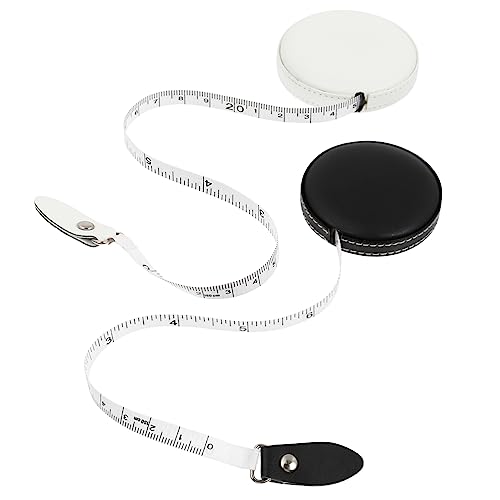 Angoily 2 Stück PU Leder Maßband Flexible Körpermaßbänder für Nähen und Haushalt Tragbare und Praktische Messwerkzeuge Kratzfest und Langlebig für Mode und Diy Projekte von Angoily