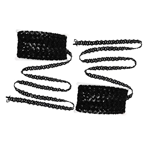 Angoily 2 Stück Pailletten Lace Borte Dekorative Spitzenborte für Diy Kleidung Hochzeitsdekoration Bastelprojekte und Handarbeiten für Anwendungen von Angoily