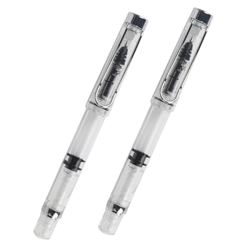 Angoily 2 Stück Piston Ink Pen Schreibstift mit Großer Tintenfüllung Feiner Tintenroller für Schule Büro Zuhause Langlebiger Leichter Kugelschreiber mit Praktischer Kappe Angoily 2 Stück Piston Ink Pen Schreibstift mit Großer Tintenfüllung Feiner Tintenroller für Schule Büro Zuhause Langlebiger Leichter Kugelschreiber mit Praktischer Kappe von Angoily