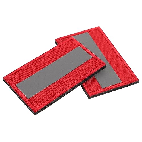 Angoily 2 Stück Reflektierender Sicherheitsflicken Selbstklebender Patch für Kleidung Taschen und Hüte zum Dekorieren und Reparieren Langlebig und Praktisch Rot von Angoily